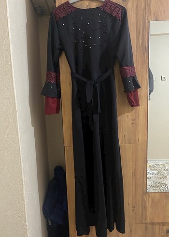 Boncuk İşlemeli Uzun Elbise - Görsel 2