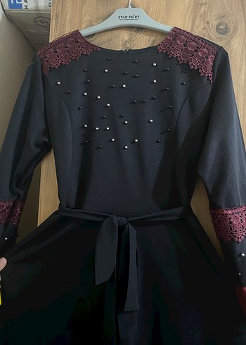 Boncuk İşlemeli Uzun Elbise - Görsel 3