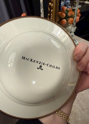 Breakfast bowl pembe beyaz damalı Mackenzie sıfır üründür - Görsel 5