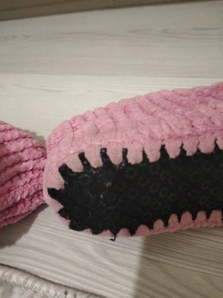 Kızlar için Pembe Örgü Ev Terliği - Görsel 3