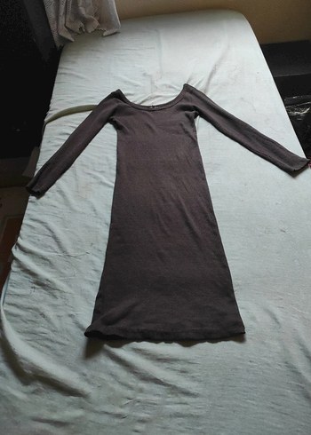 Uzun Kollu  Yuvarlak Yaka Triko Elbise - Görsel 2