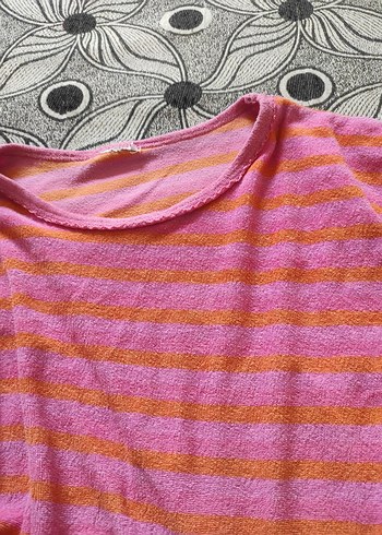 Pembe Çizgili Uzun Kollu Bluz - Görsel 2