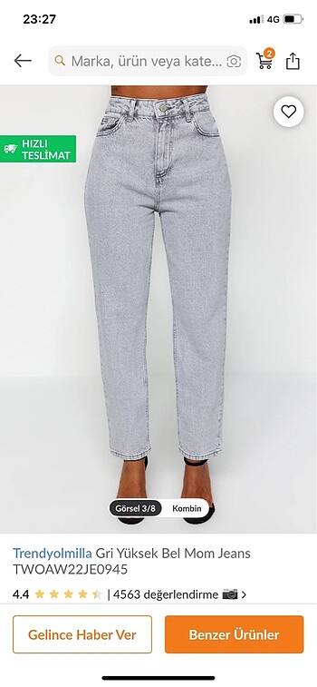 TRENDYOLMİLLA MOM JEANS