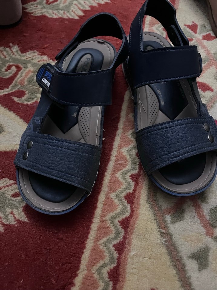 Gri Erkek Sandaletler Tokalı - Görsel 2