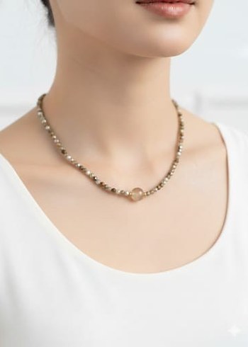 SARI OPAL VE SİTRİN KOLYE - Görsel 3