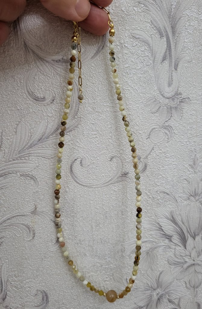 SARI OPAL VE SİTRİN KOLYE - Görsel 2