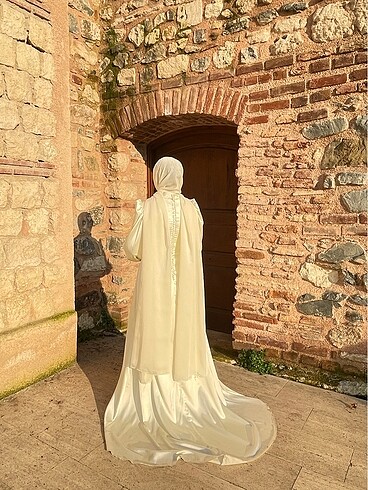 m Beden Tesettür nikah elbisesi