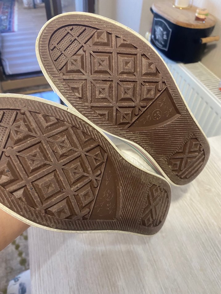 Kız Çocuk Beyaz Cırt Cırtlı Spor Ayakkabı - Görsel 3