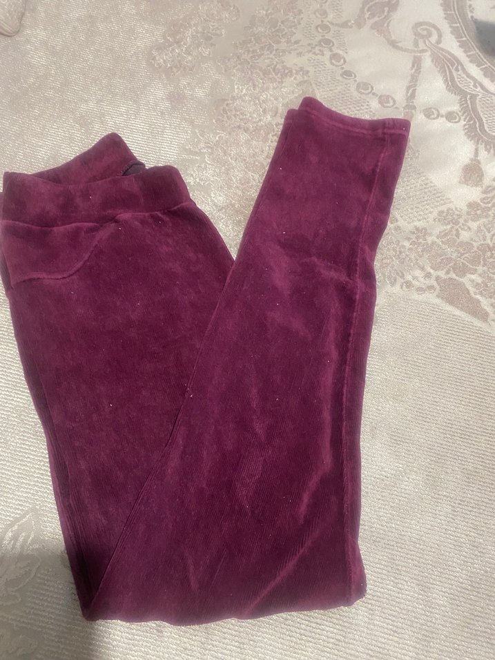 Bordo 42 beden Kadın Rahat Kesim  likralı tayt - Görsel 2