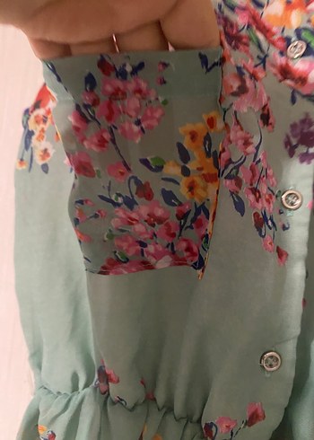 Çiçek Desenli Bohem Midi Elbise - Görsel 2