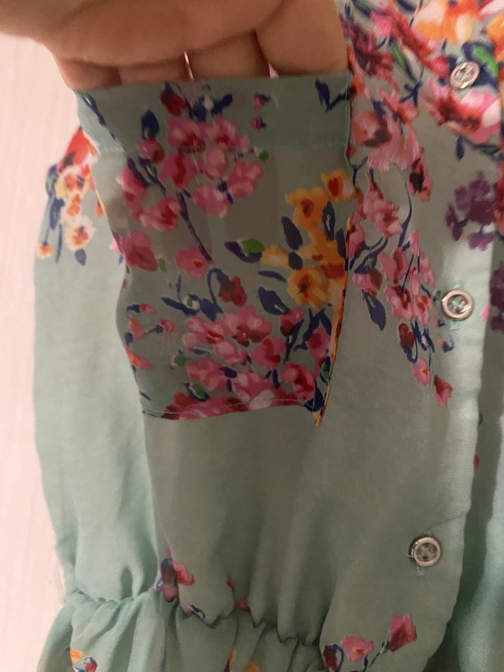 Çiçek Desenli Bohem Midi Elbise - Görsel 2