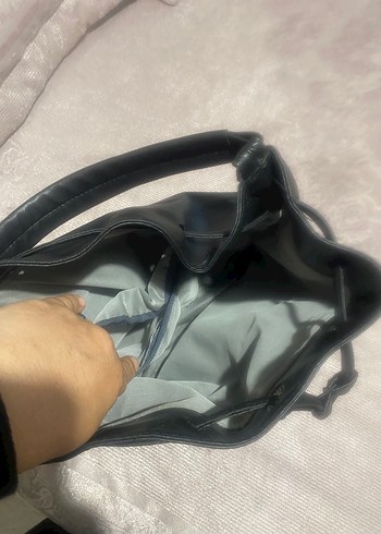 Siyah Deri Kadın Omuz Çantası - Görsel 3