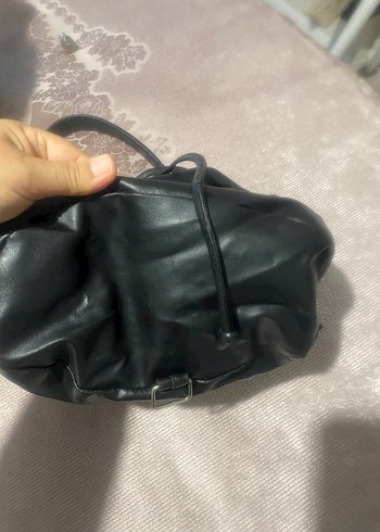 Siyah Deri Kadın Omuz Çantası - Görsel 5