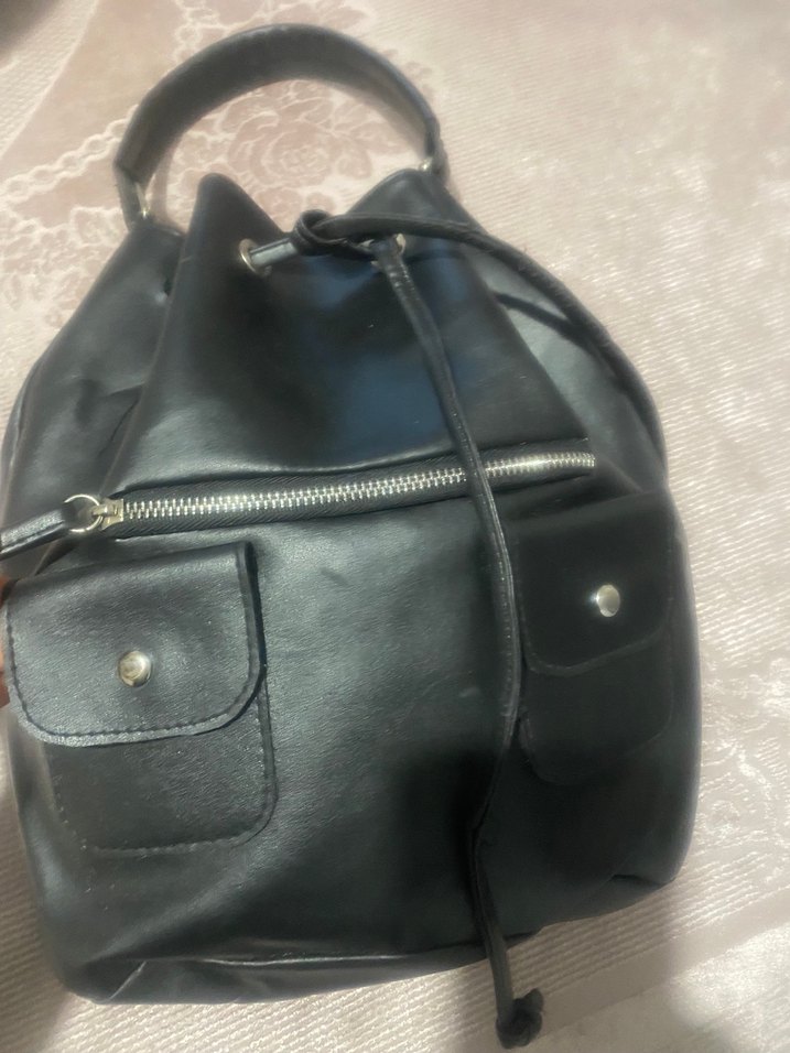 Siyah Deri Kadın Omuz Çantası - Görsel 4