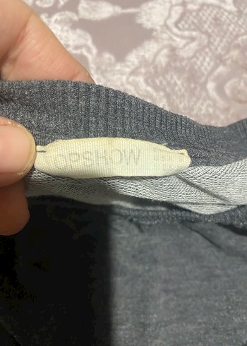 Gri Uzun Kollu Kadın Sweatshirt - Görsel 2