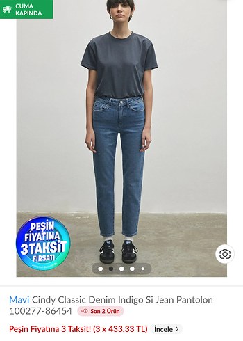 Mavi Cindy Klasik Denim Jean Pantolon