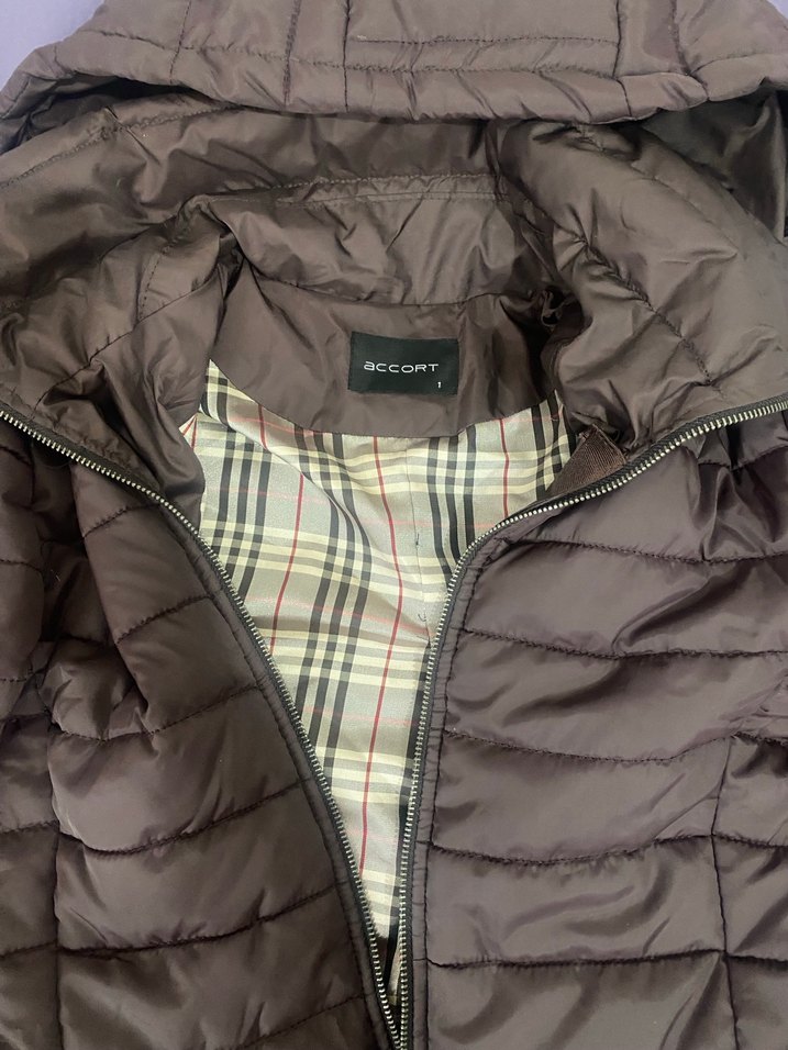 Mor  Kapüşonlu Fermuarlı Kışlık Kadın Mont - Görsel 3