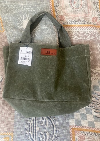 Yeşil Keten Kadın Çanta LTB - Görsel 2