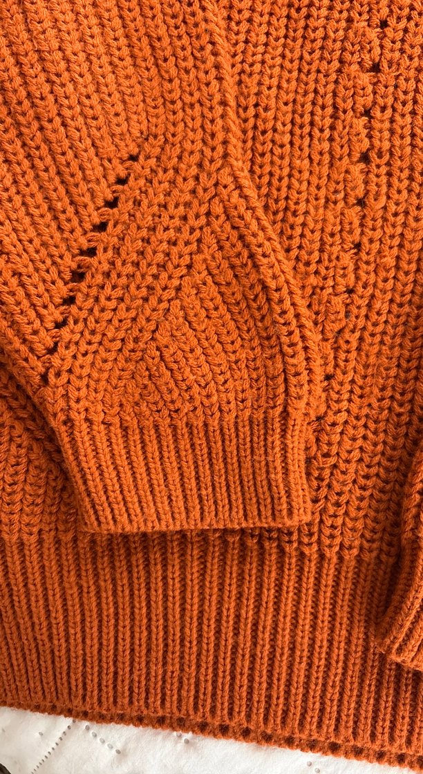 Turuncu  Örgü Kadın Kazak - Görsel 3