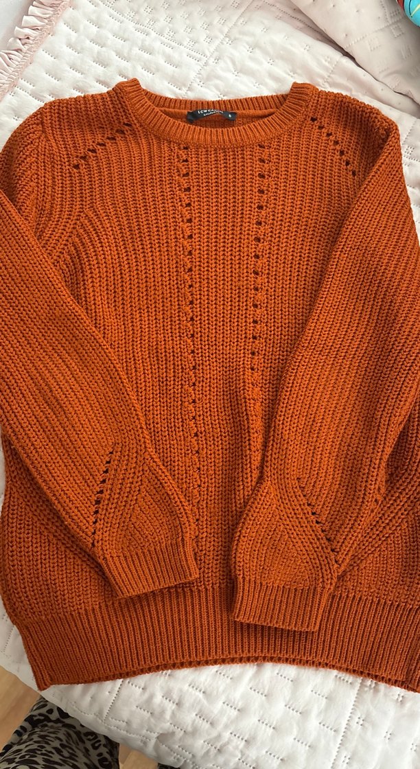 Turuncu  Örgü Kadın Kazak - Görsel 2