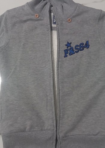 m Beden Fermuarlı Gri Erkek Sweatshirt