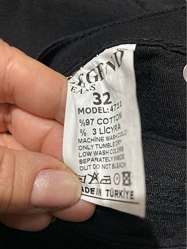 siyah dar düşük beden elastik kot - Görsel 2