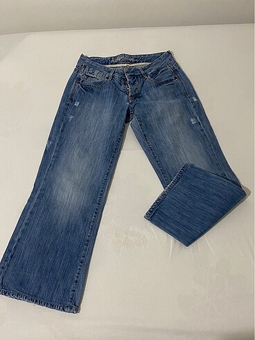 Vintage Tommy Hilfiger Denim-kot pantolon düşük bel