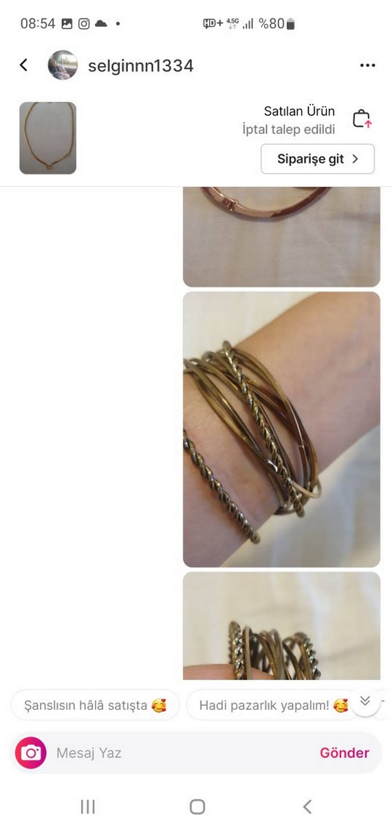 Zincir Detaylı Vintage Bohem Kadın Bileklik - Görsel 2