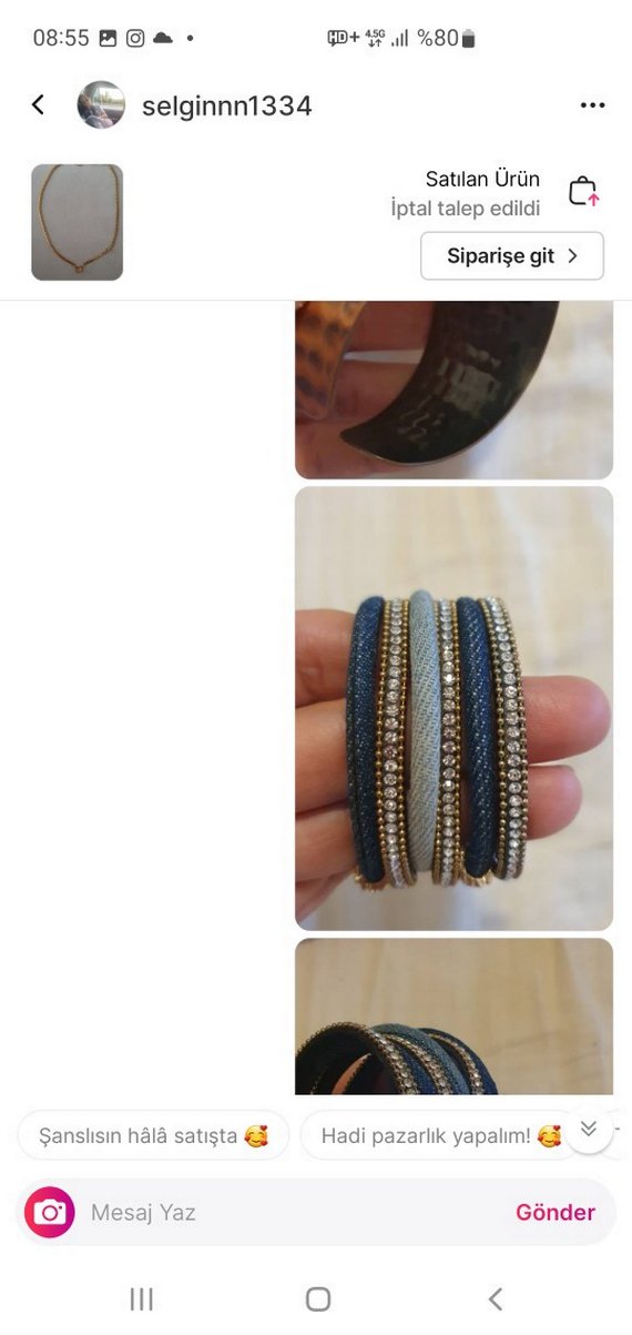 Bohem lacivert Yılan Desenli Tokalı Bileklik - Görsel 2