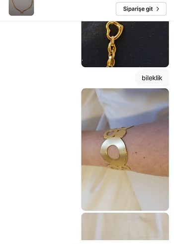  Beden Zincir Detaylı Parlak Altın Bileklik