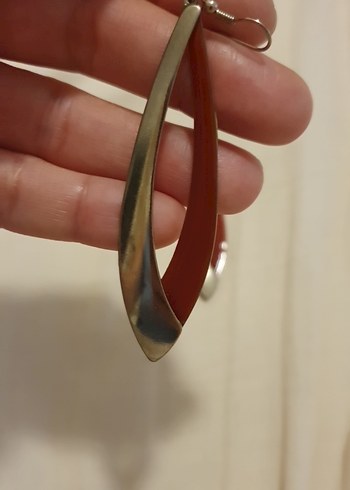 Kırmızı Boncuklu Bohem Midi Küpe - Görsel 8