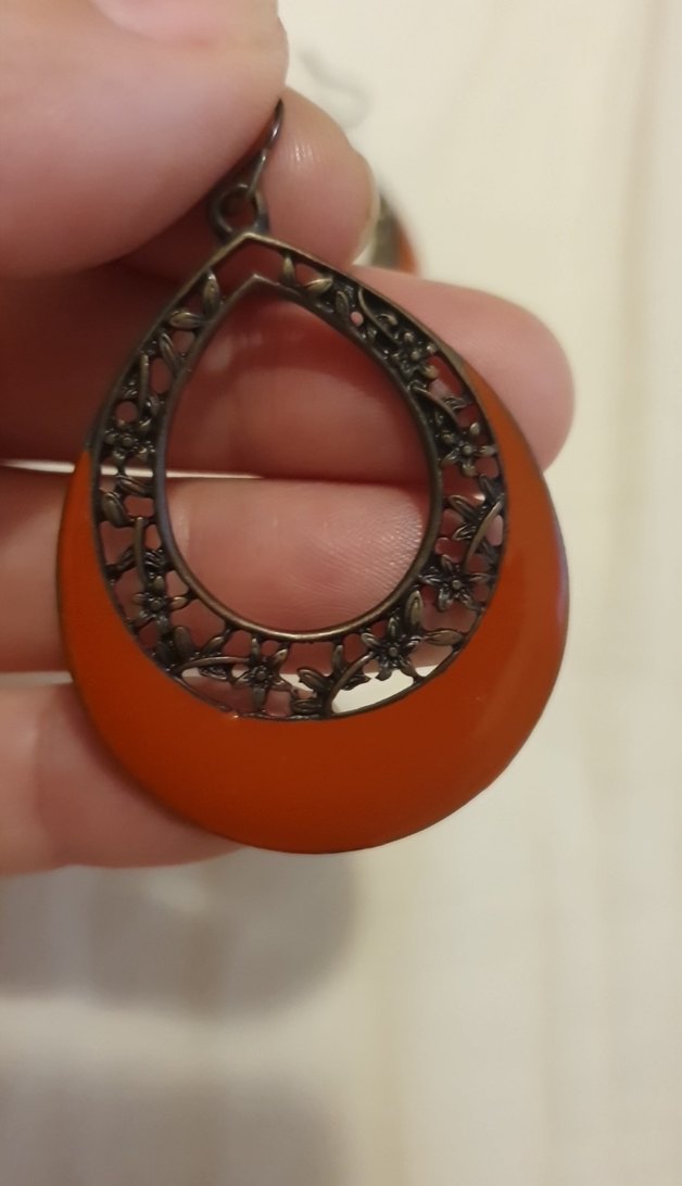 Kırmızı Boncuklu Bohem Midi Küpe - Görsel 2