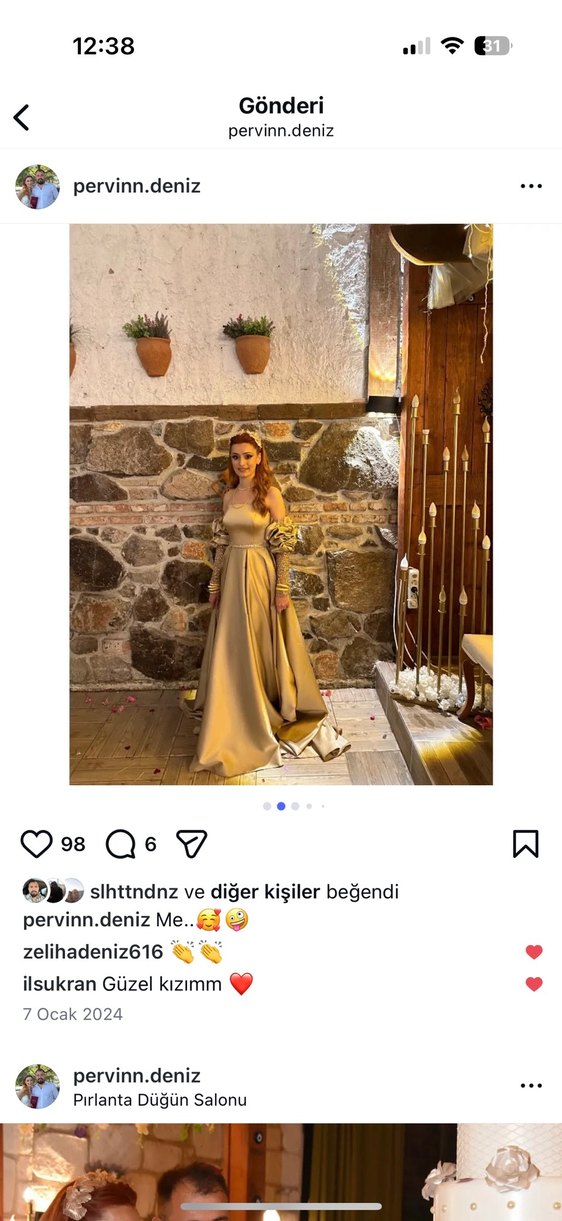 Uzun Kollu Drapeli Camel Abiye Elbise - Görsel 2