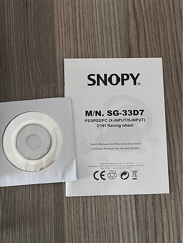 Beden Renk snopy direksiyon seti (ps2,ps3,pc uyumlu)