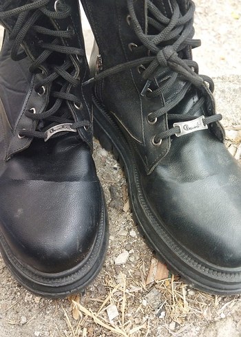 Diğer Siyah Parlak Deri Kadın Punk Stiletto Bot