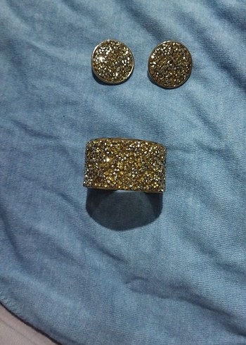 Parlak Altın Kadın Kol Düğmeleri - Görsel 2