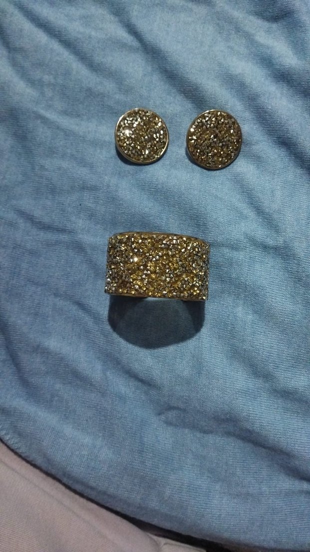 Parlak Altın Kadın Kol Düğmeleri - Görsel 2