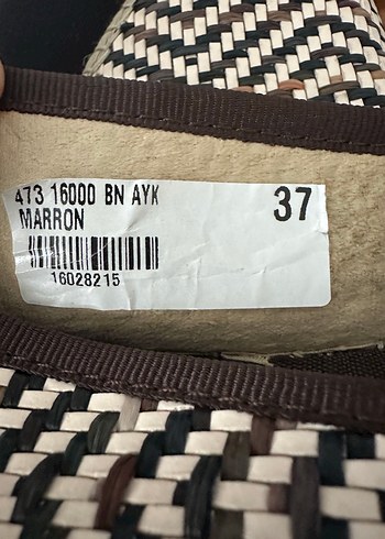 Kahverengi Zebra Desenli Kadın Dolgu Topuk Espadril - Görsel 5