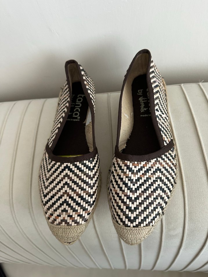 Kahverengi Zebra Desenli Kadın Dolgu Topuk Espadril - Görsel 2