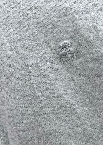 Gri Boğazlı Erkek Yün Karışımlı Triko Kazak - Görsel 2