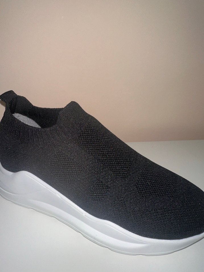 Siyah Triko Kadın Spor Ayakkabı - Görsel 5