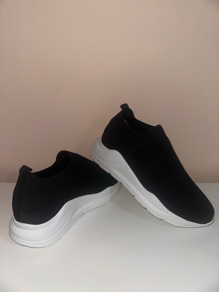 Siyah Triko Kadın Spor Ayakkabı - Görsel 4