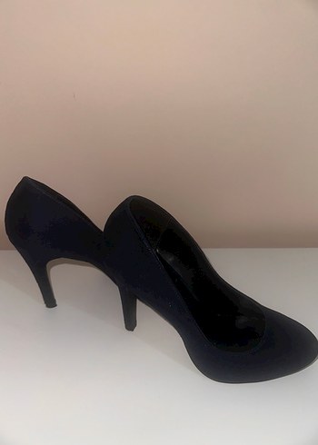 Lacivert Platform Topuklu Kadın Ayakkabı - Görsel 4