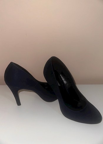 Lacivert Platform Topuklu Kadın Ayakkabı - Görsel 3