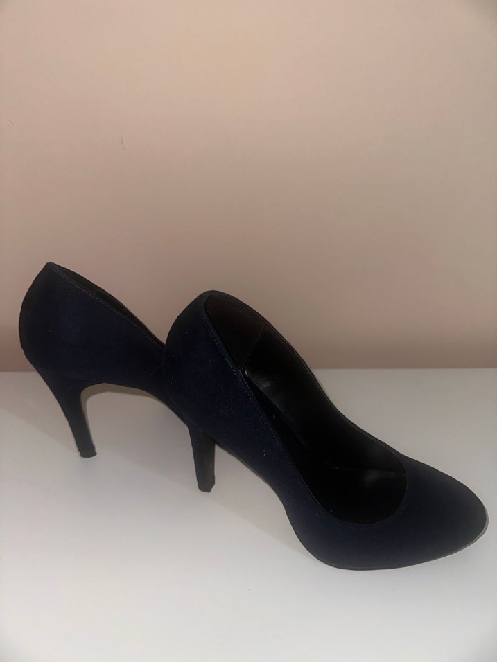 Lacivert Platform Topuklu Kadın Ayakkabı - Görsel 4