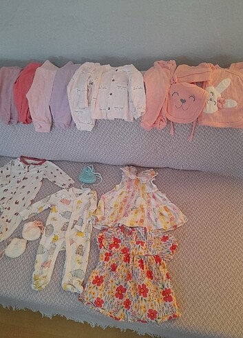 3 Ay Beden Kız bebek toplu kıyafet