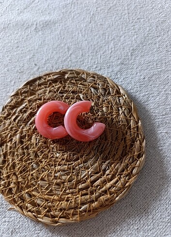 Pembe jelibon küpe