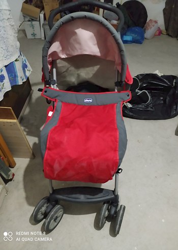 kırmızı bebek arabası - Görsel 4