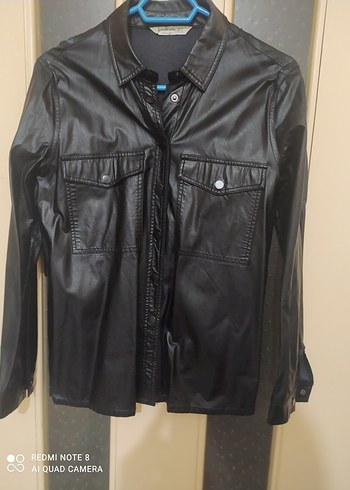 siyah Deri Kadın Ceket - Görsel 3