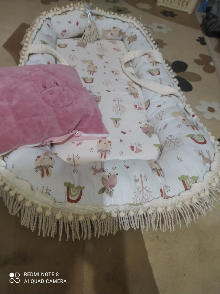 Bebek için çok rahat fermuarlı yıkanabiliyo uyku yatağı - Görsel 2